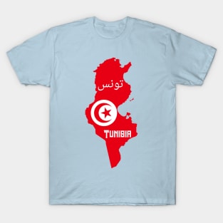 Tunisia flag & map T-Shirt